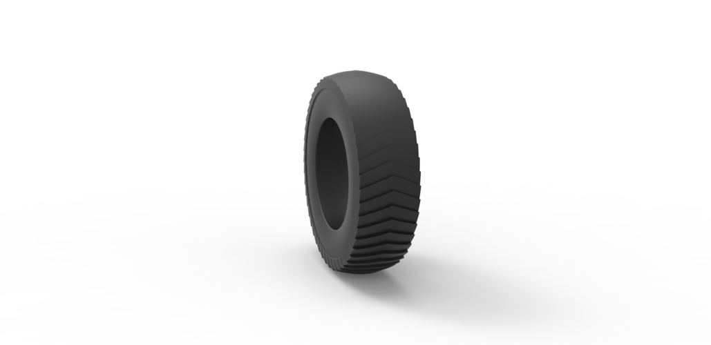 Diecast pulling tractor rear tire 6 Scale 1:25 3D Print 492042