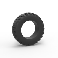 Small Diecast pulling tractor rear tire 7 Scale 1:25 3D Printing 492052