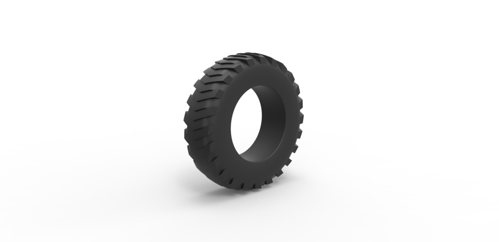 Diecast pulling tractor rear tire 7 Scale 1:25 3D Print 492053