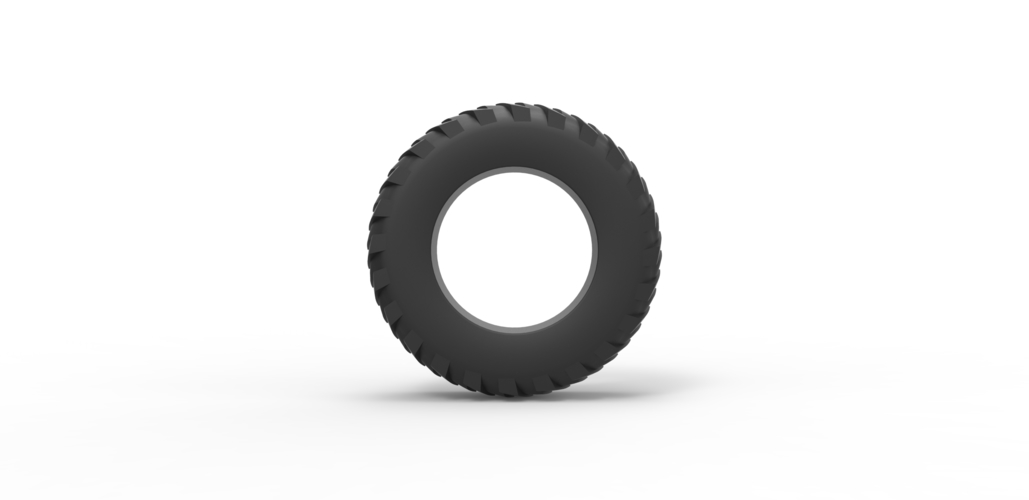 Diecast pulling tractor rear tire 7 Scale 1:25 3D Print 492056