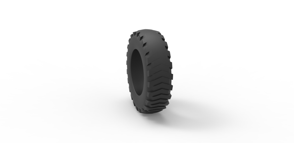 Diecast pulling tractor rear tire 7 Scale 1:25 3D Print 492059