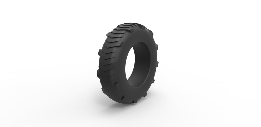 Diecast pulling tractor rear tire 8 Scale 1:25 3D Print 492077