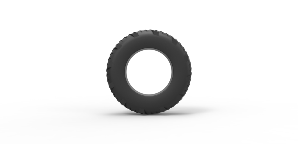 Diecast pulling tractor rear tire 8 Scale 1:25 3D Print 492080