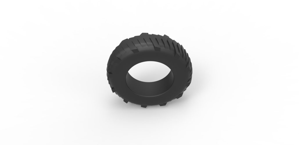 Pulling tractor rear tire 8 Scale 1:25 3D Print 492081