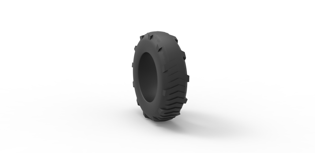 Diecast pulling tractor rear tire 8 Scale 1:25 3D Print 492083