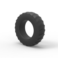 Pulling tractor rear tire 9 Scale 1:25 - Thumbnail 7