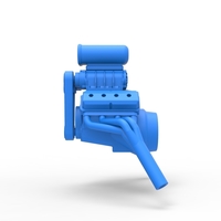 Diecast engine V8 for gasser Scale 1:25 - Thumbnail 6