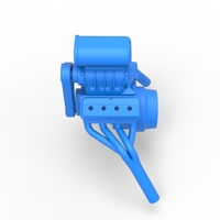 Diecast engine V8 for gasser Scale 1:25 - Thumbnail 7