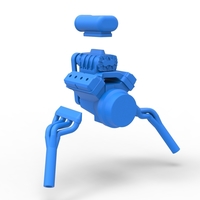 Diecast engine V8 for gasser Scale 1:25 - Thumbnail 14