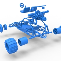 Diecast old school Sand Rail buggy Scale 1:25 - Thumbnail 21