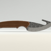 Small gut knife 3D Printing 492350