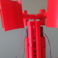 Small Bi-generator vertical wind turbine 3D Printing 492366