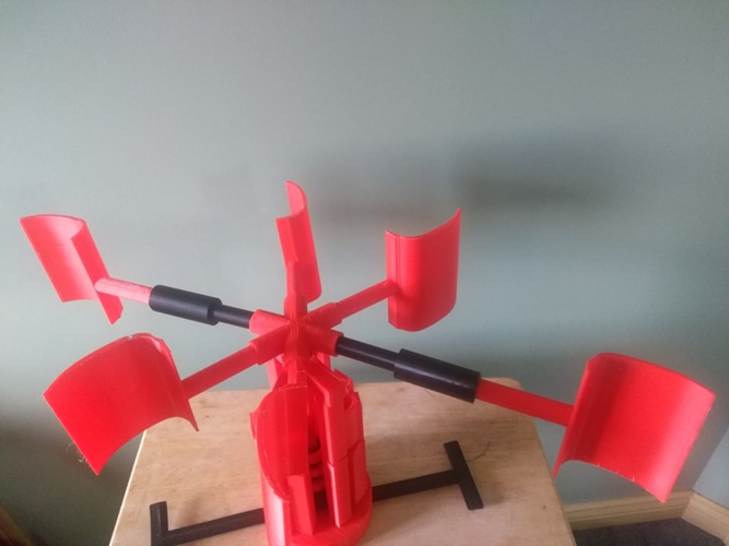 Bi-generator vertical wind turbine 3D Print 492370