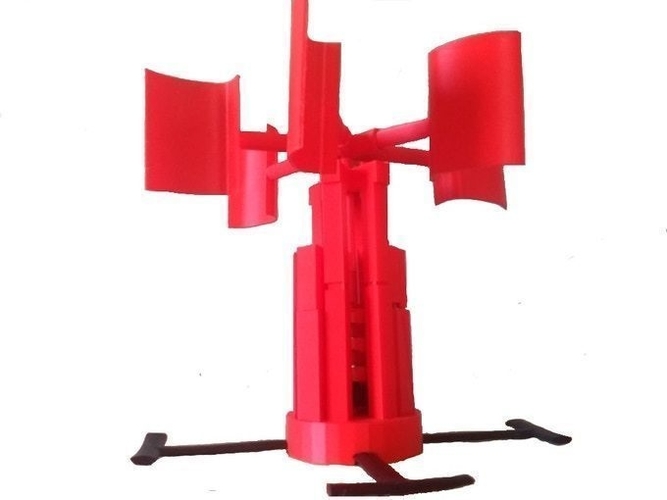 Bi-generator vertical wind turbine 3D Print 492373