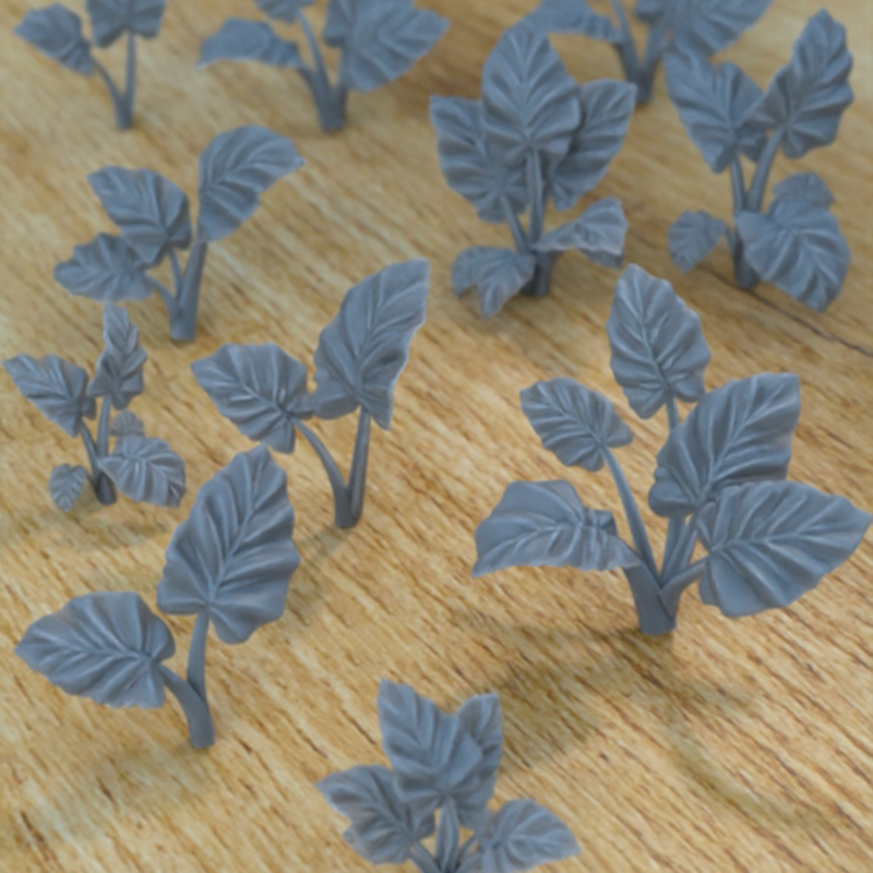 5 ALOCASIA PLANTS FOR ENVIRONMENT DIORAMA TABLETOP