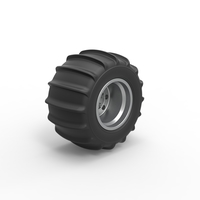 Diecast Rear wheel for Dune Buggy 6 Scale 1:25 - Thumbnail 2