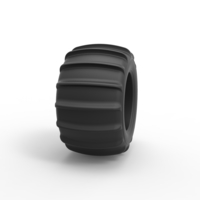Diecast Dune buggy rear tire 6 Scale 1:25 - Thumbnail 3
