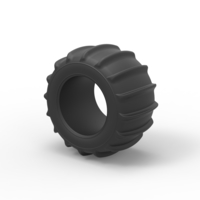 Diecast Dune buggy rear tire 6 Scale 1:25 - Thumbnail 7