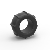 Diecast Dune buggy rear tire 7 Scale 1:25 - Thumbnail 1