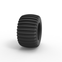 Diecast Dune buggy rear tire 8 Scale 1:25 - Thumbnail 3