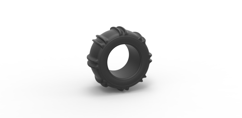 Diecast Dune buggy rear tire 9 Scale 1:25