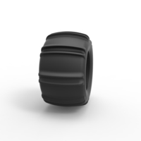 Diecast Dune buggy rear tire 9 Scale 1:25 - Thumbnail 3