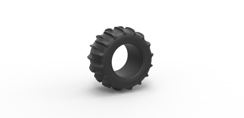 Diecast Dune buggy rear tire 10 Scale 1:25