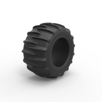 Diecast Dune buggy rear tire 10 Scale 1:25 - Thumbnail 2