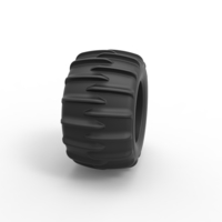 Diecast Dune buggy rear tire 10 Scale 1:25 - Thumbnail 3