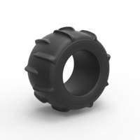 Diecast Dune buggy rear tire 11 Scale 1:25 - Thumbnail 2