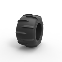 Diecast Dune buggy rear tire 11 Scale 1:25 - Thumbnail 3