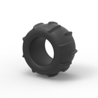 Diecast Dune buggy rear tire 11 Scale 1:25 - Thumbnail 7