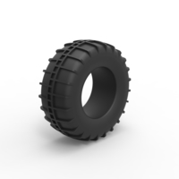 Diecast Dune buggy rear tire 12 Scale 1:25 - Thumbnail 2