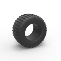 Diecast Dune buggy rear tire 13 Scale 1:25 - Thumbnail 1