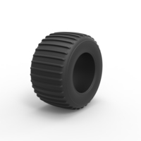 Diecast Dune buggy rear tire 13 Scale 1:25 - Thumbnail 2