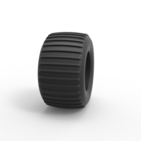 Diecast Dune buggy rear tire 13 Scale 1:25 - Thumbnail 3