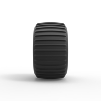 Diecast Dune buggy rear tire 13 Scale 1:25 - Thumbnail 4