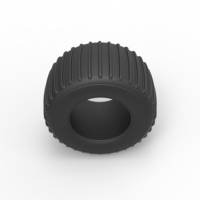 Diecast Dune buggy rear tire 13 Scale 1:25 - Thumbnail 6