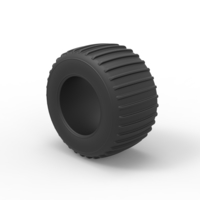 Diecast Dune buggy rear tire 13 Scale 1:25 - Thumbnail 7