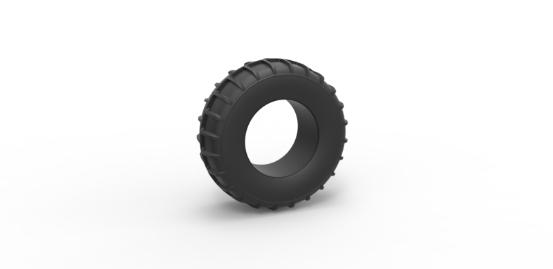 Diecast Dune buggy rear tire 14 Scale 1:25