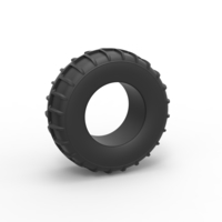 Diecast Dune buggy rear tire 14 Scale 1:25 - Thumbnail 1