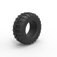 Diecast Dune buggy rear tire 14 Scale 1:25 - Thumbnail 2