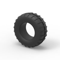 Diecast Dune buggy rear tire 14 Scale 1:25 - Thumbnail 7