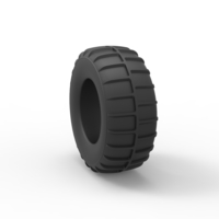 Diecast Dune buggy rear tire 14 Scale 1:25 - Thumbnail 8