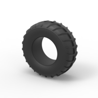 Diecast Dune buggy rear tire 15 Scale 1:25 - Thumbnail 7