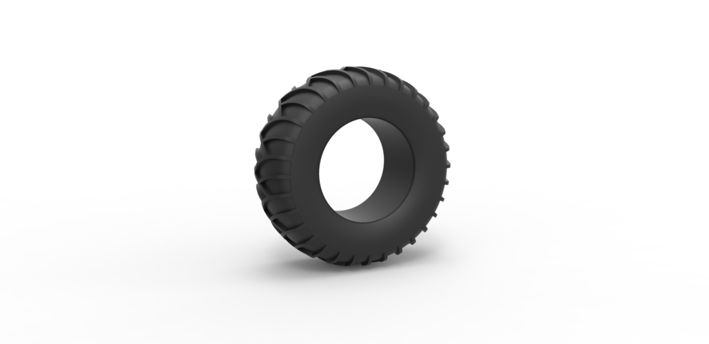 Diecast tire for sand and snow Scale 1:25 3D Print 492527