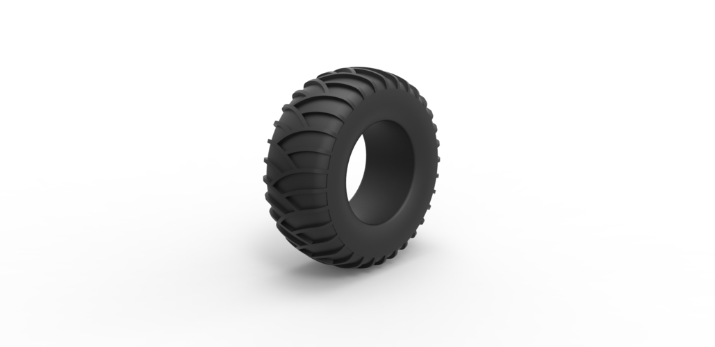 Diecast tire for sand and snow Scale 1:25 3D Print 492528