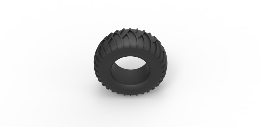 Diecast tire for sand and snow Scale 1:25 3D Print 492532