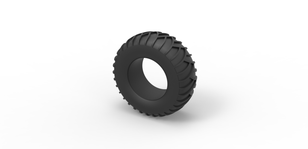 Diecast tire for sand and snow Scale 1:25 3D Print 492533