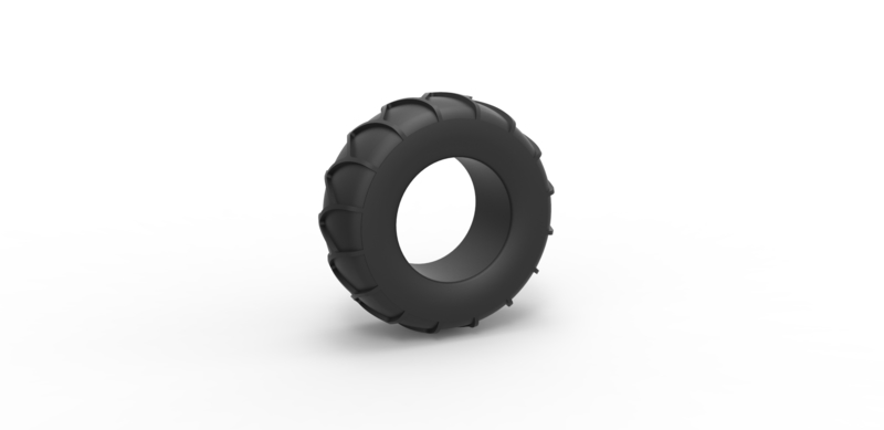 Diecast tire for sand and snow 2 Scale 1:25